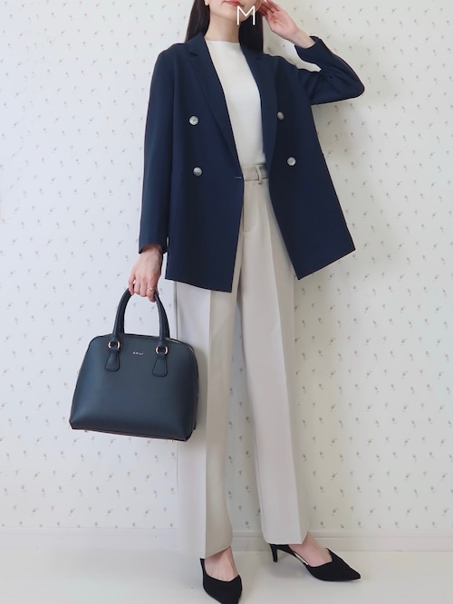 スローブイエナ Peドビーダブルジャケット&テーパードパンツ セットアップ 38 スローブイエナ Peドビーダブルジャケット&テーパードパンツ