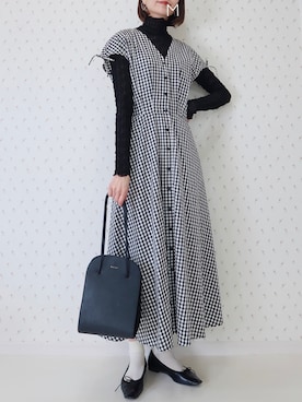 「UNIQLO（ユニクロ）のアイテム（ワンピース/ドレス）」を使った、MAYUKOさん（レディース・163cm）の春コーディネート