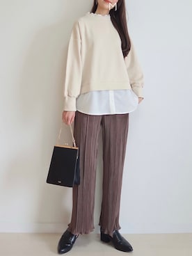 「ESPERANZA（エスペランサ）のアイテム（ローファー）」を使った、MAYUKOさん（レディース・163cm）の秋コーディネート
