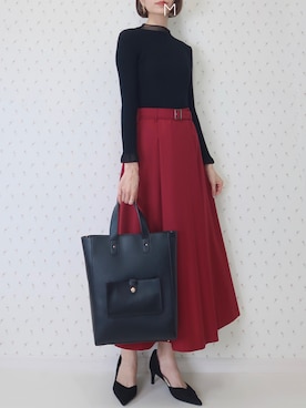 「MK MICHEL KLEIN（エムケーミッシェルクラン）のアイテム」を使った、MAYUKOさん（レディース・163cm）の秋コーディネート