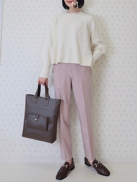 「MK MICHEL KLEIN（エムケーミッシェルクラン）のアイテム」を使った、MAYUKOさん（レディース・163cm）の冬コーディネート