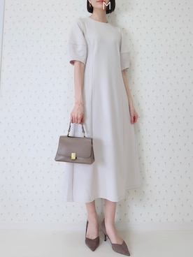 「仕事着」｜「アイテム（ワンピース/ドレス）」を使った、MAYUKOさん（レディース・163cm）の春コーディネート