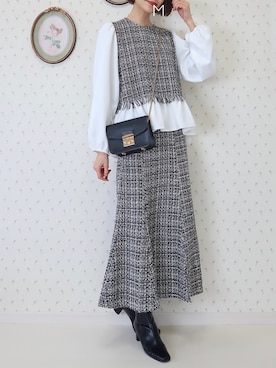 「しまむら（シマムラ）のアイテム（スカート）」を使った、MAYUKOさん（レディース・163cm）の冬コーディネート