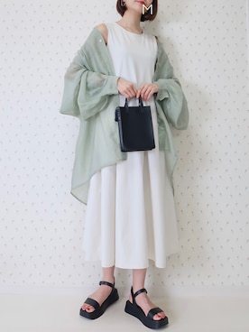 「UNIQLO（ユニクロ）のアイテム（ワンピース/ドレス）」を使った、MAYUKOさん（レディース・163cm）の夏コーディネート
