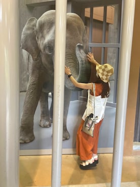 「SPINNS（スピンズ）のアイテム（ハット）」を使った、つしまさん（レディース・157cm）の秋コーディネート