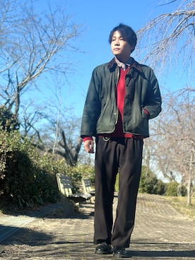 「HAMILTON（ハミルトン）のアイテム」を使った、potaさん（メンズ・175cm）の冬コーディネート