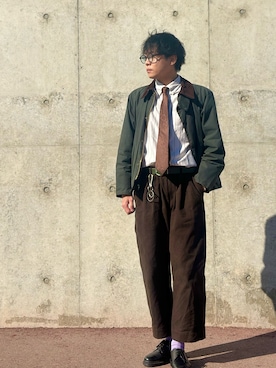 「アイテム（キーケース/キーアクセサリー）」を使った、potaさん（メンズ・175cm）の秋コーディネート