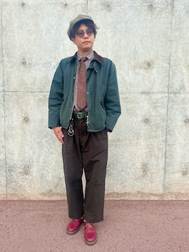 「Barbour（バブアー）のアイテム（ジャケット/アウター）」を使った、potaさん（メンズ・175cm）の秋コーディネート