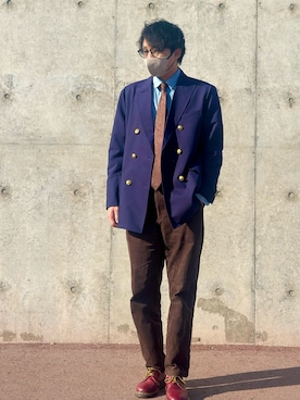 「アイテム（財布/小物、ブラック系）」を使った、potaさん（メンズ・175cm）の冬コーディネート