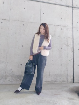 「アイテム（その他アウター）」を使った、naokoさん（レディース・154cm）の秋コーディネート