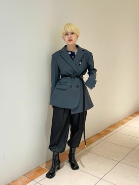 「＃テーラードジャケット」｜ヤマサキさん（レディース・157cm）の秋コーディネート