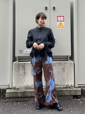 「#秋コーデ」｜「アイテム（ブーツ）」を使った、ヤマサキさん（レディース・157cm）の冬コーディネート