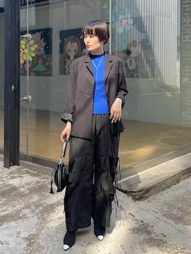 「#ジャケット」｜ヤマサキさん（レディース・157cm）の春コーディネート
