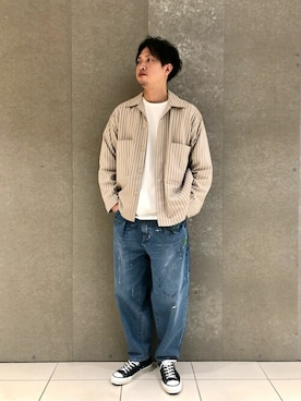 「CONVERSE（コンバース）のアイテム（その他シューズ）」を使った、ジャーナルスタンダード メンズさん（メンズ・182cm）の春コーディネート