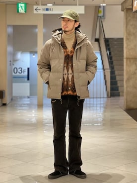 「JOURNAL STANDARD（ジャーナルスタンダード）のアイテム（ダウンジャケット/コート）」を使った、ジャーナルスタンダード メンズさん（メンズ・173cm）の冬コーディネート