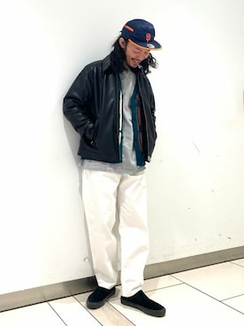 「JOURNAL STANDARD（ジャーナルスタンダード）のアイテム（ライダースジャケット）」を使った、ジャーナルスタンダード メンズさん（メンズ・178cm）の秋コーディネート