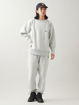 「Champion（チャンピオン）のアイテム（スウェットパンツ）」を使った、ジャーナルスタンダード メンズさん（メンズ・181cm）の秋コーディネート