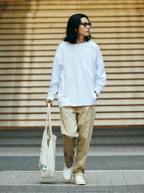 【新品】JOURNAL STANDARD ヘンリーネックカットソー Healthknit × JOURNAL STANDARD / 別注 ヘンリーネック L/S T