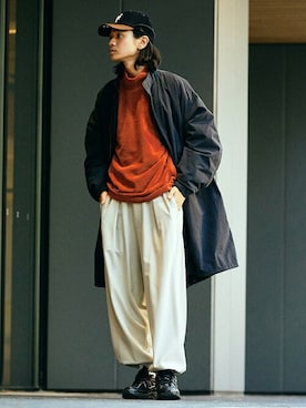 「コーデュロイ」｜「アイテム（モッズコート）」を使った、ジャーナルスタンダード メンズさん（メンズ・181cm）の秋コーディネート