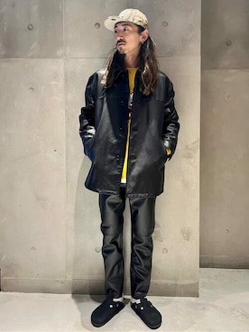 「JOURNAL STANDARD（ジャーナルスタンダード）のアイテム（ライダースジャケット）」を使った、ジャーナルスタンダード メンズさん（メンズ・172cm）の秋コーディネート