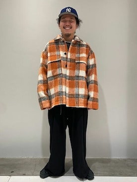 「アイテム（その他アウター、レッド系）」を使った、ジャーナルスタンダード メンズさん（メンズ・165cm）の秋コーディネート