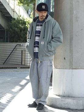 「Carhartt WIP（カーハートダブリューアイピー）のアイテム（ブルゾン）」を使った、ジャーナルスタンダード メンズさん（メンズ・177cm）の冬コーディネート