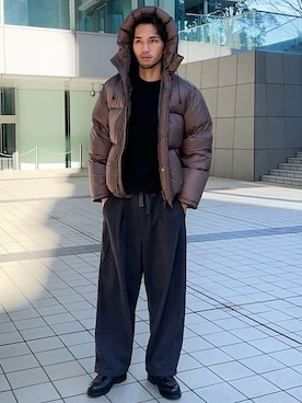 「JOURNAL STANDARD（ジャーナルスタンダード）のアイテム（ダウンジャケット/コート）」を使った、ジャーナルスタンダード メンズさん（メンズ・179cm）の冬コーディネート