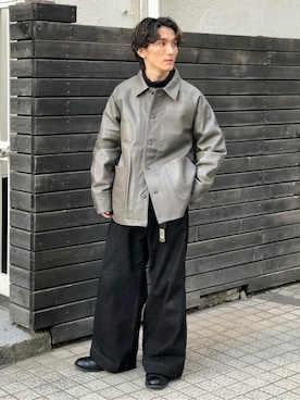 「schott（ショット）のアイテム（その他アウター）」を使った、ジャーナルスタンダード メンズさん（メンズ・167cm）の冬コーディネート