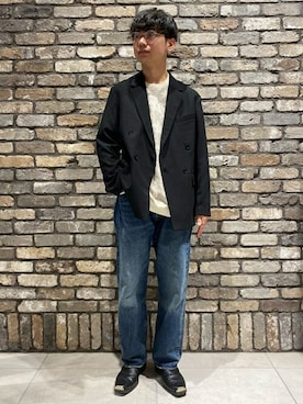 「JOURNAL STANDARD relume（ジャーナルスタンダード　レリューム）のアイテム（テーラードジャケット）」を使った、ジャーナルスタンダード メンズさん（メンズ・173cm）の冬コーディネート