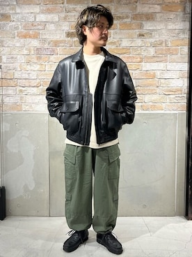 「JOURNAL STANDARD（ジャーナルスタンダード）のアイテム（ブルゾン）」を使った、ジャーナルスタンダード メンズさん（メンズ・173cm）の冬コーディネート