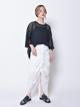 YAMASHITAさん（レディース・156cm）の夏コーディネート