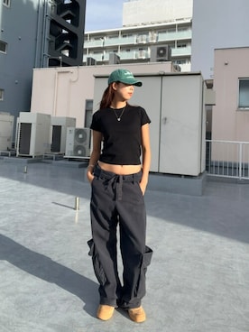 「CROSS & STITCH（クロスステッチ）のアイテム」を使った、NATSUKIさん（レディース・170cm）の夏コーディネート