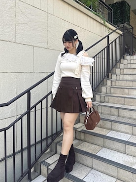 「MAJESTIC LEGON（マジェスティックレゴン）のアイテム」を使った、ねねさん（レディース・162cm）の秋コーディネート