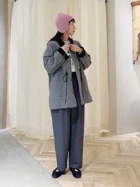 「yuni（ユニ　）のアイテム（ジャケット/アウター）」を使った、n.sさん（レディース・162cm）の秋コーディネート