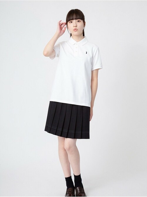 ポロシャツ 半袖 COOLMAX スクール 制服 通学 中学生 高校生