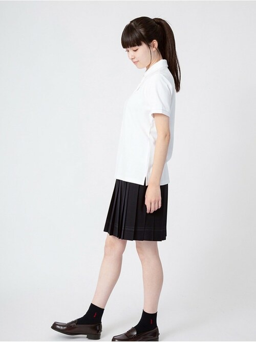ポロシャツ 半袖 COOLMAX スクール 制服 通学 中学生 高校生