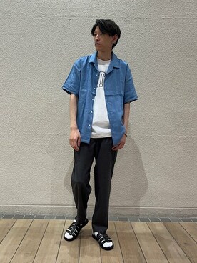 「SHIPS any（シップス エニィ）のアイテム（アクセサリー）」を使った、徳山さん（メンズ・177cm）の夏コーディネート