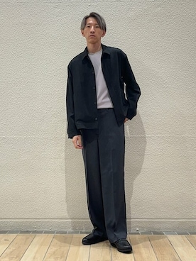 「SHIPS any（シップス エニィ）のアイテム（シューズ）」を使った、徳山さん（メンズ・177cm）の秋コーディネート