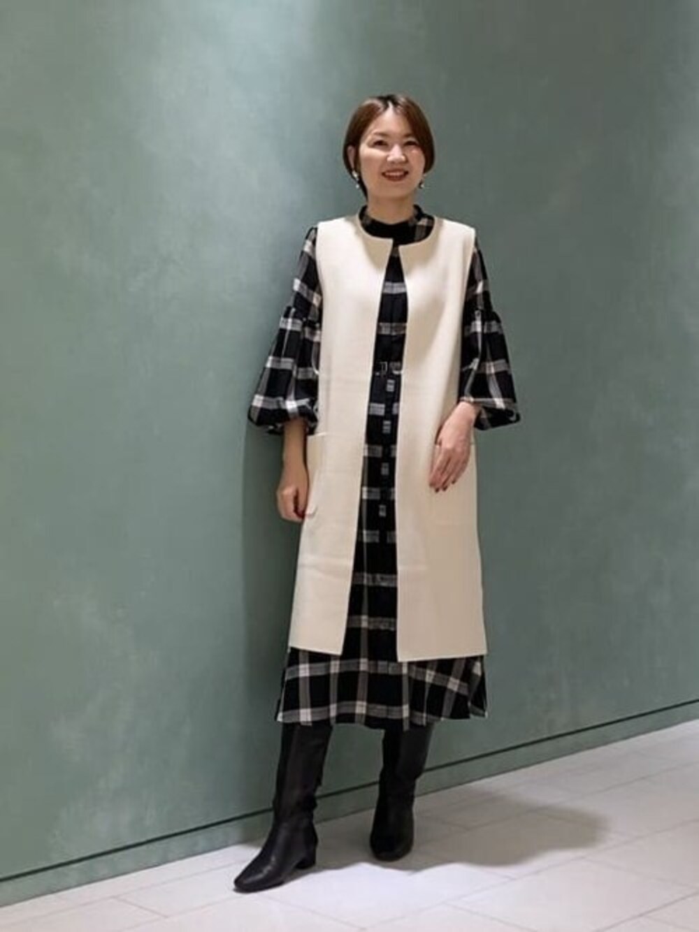 らんらん様専用 ANAYI ウールシルクミラノリブジレ 36 ANAYI ウール