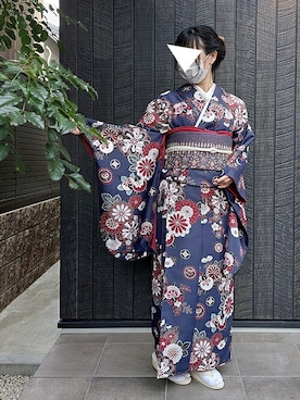 「きものコーディネート」｜KIMONOMACHIさん（レディース・155cm）の春コーディネート