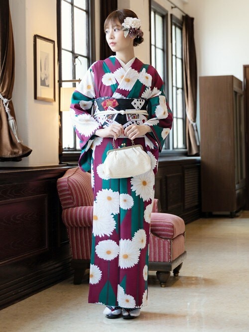 セール】レディース 洗える着物単品 袷着物 M/L サイズ KIMONOMACHI