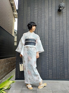 「アイテム（浴衣）」を使った、KIMONOMACHIさん（レディース・158cm）の夏コーディネート