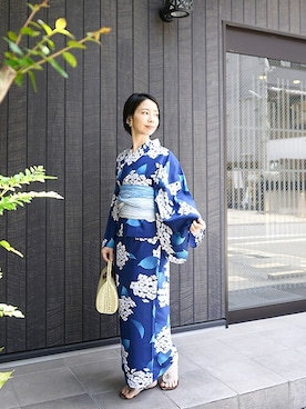 「アイテム（和装小物）」を使った、KIMONOMACHIさん（レディース・151cm）の夏コーディネート
