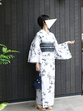 「アイテム（浴衣）」を使った、KIMONOMACHIさん（レディース・166cm）の夏コーディネート