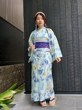「浴衣」｜KIMONOMACHIさん（レディース・145cm）の秋コーディネート