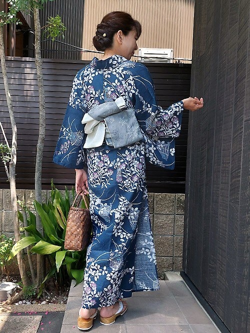 レディース 浴衣帯 半幅帯 単品 雪と菱格子 大人 小袋帯 KIMONOMACHI