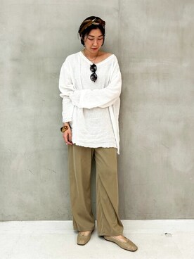 「アイテム（その他シューズ）」を使った、YURIさん（レディース・165cm）の夏コーディネート