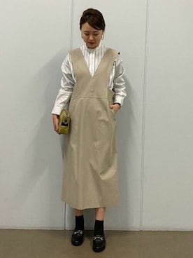 「Jack Gomme（ジャックゴム）のアイテム」を使った、mikaさん（レディース・158cm）の冬コーディネート