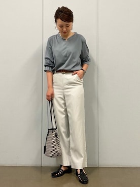 「marco masi（マルコマージ）のアイテム」を使った、mikaさん（レディース・158cm）の春コーディネート