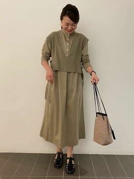 「marco masi（マルコマージ）のアイテム」を使った、mikaさん（レディース・158cm）の春コーディネート